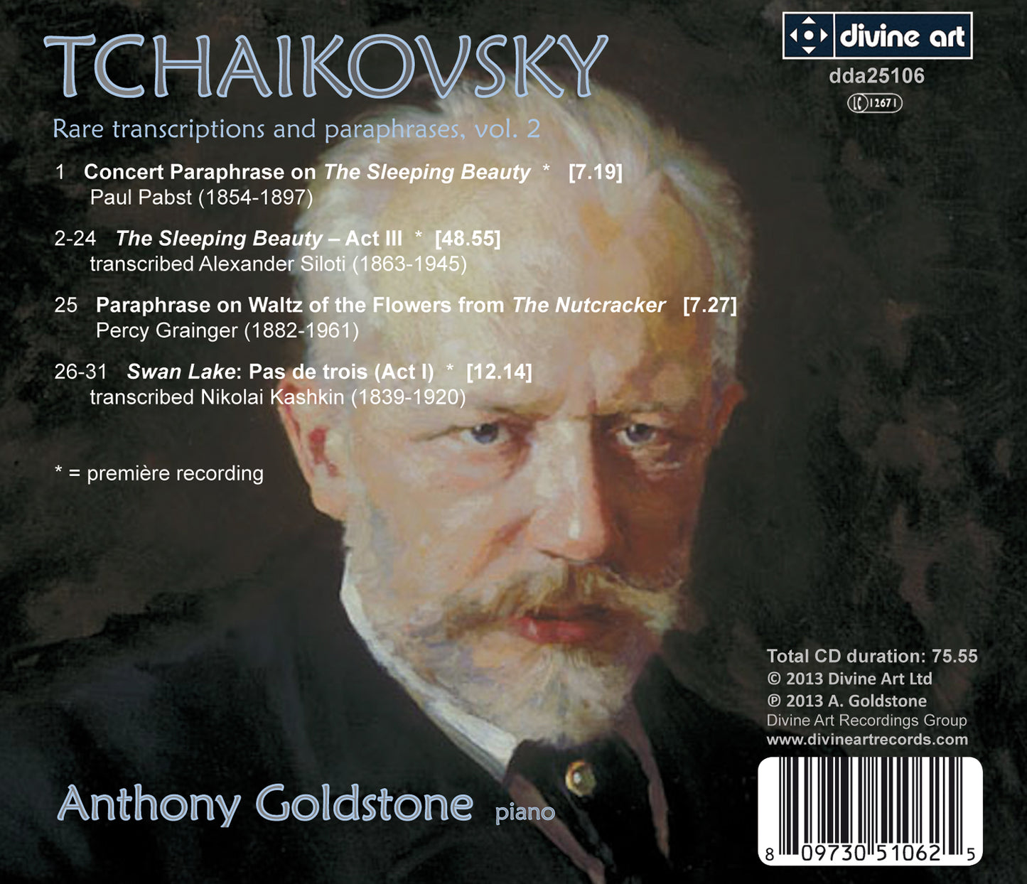 Tchaikovsky: Rare Transcriptions and Paraphrases (Music from the Ballets), Vol. 2 / Goldstone