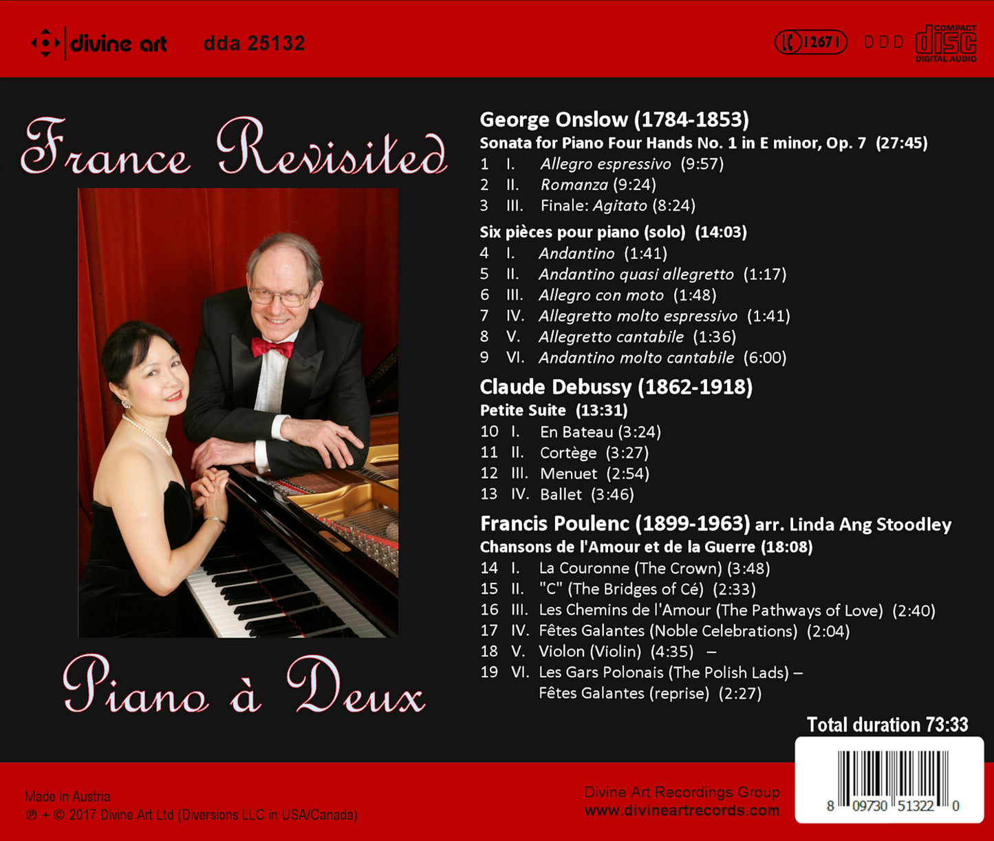 France Revisited: Music by Onslow, Debussy & Poulenc / Piano à Deux
