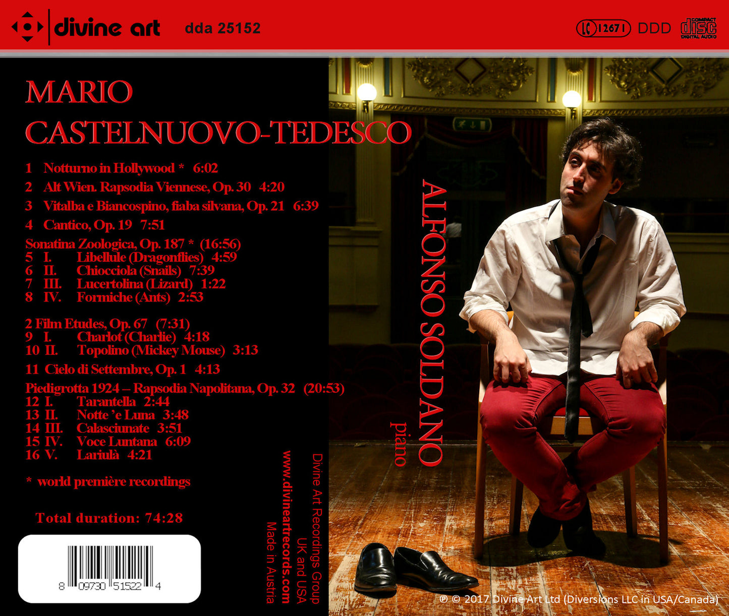 Castelnuovo-Tedesco: Piano Works / Soldano