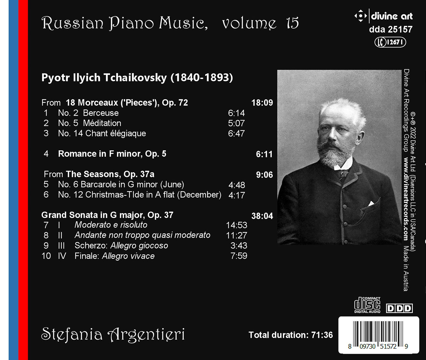 Tchaikovsky: Russian Piano Music, Vol. 15