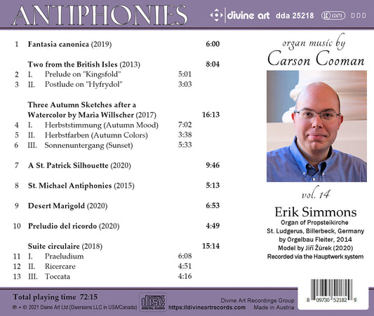 Cooman: Antiphonies (Music For Organ, Vol. 14)