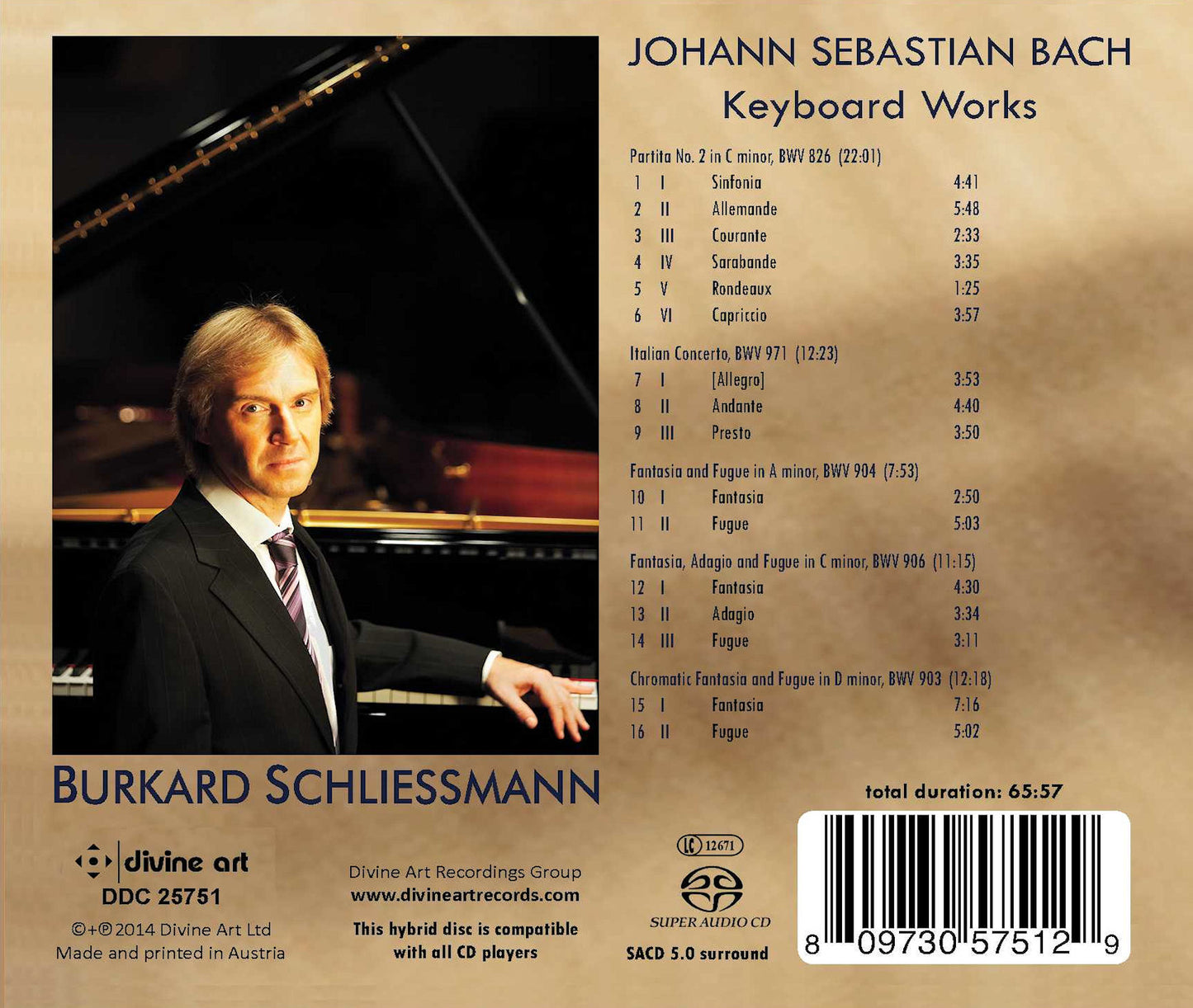 Bach: Keyboard Works / Schliessmann