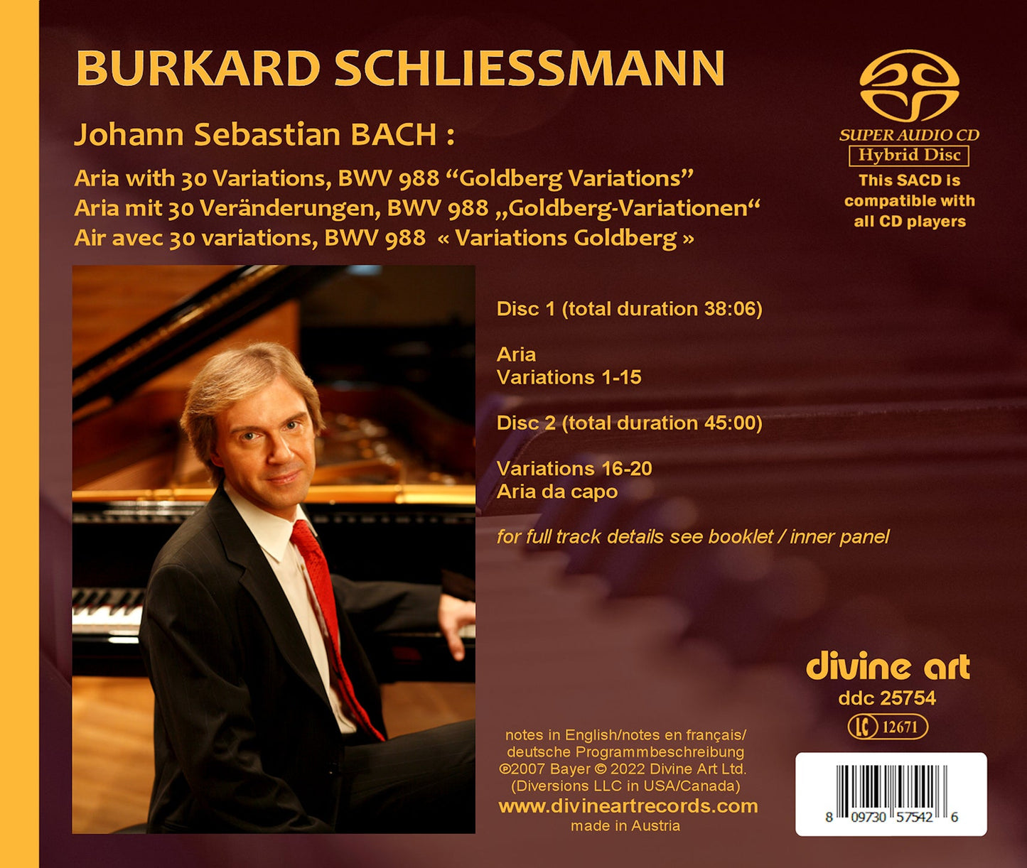 Bach: The Goldberg Variations, BWV988