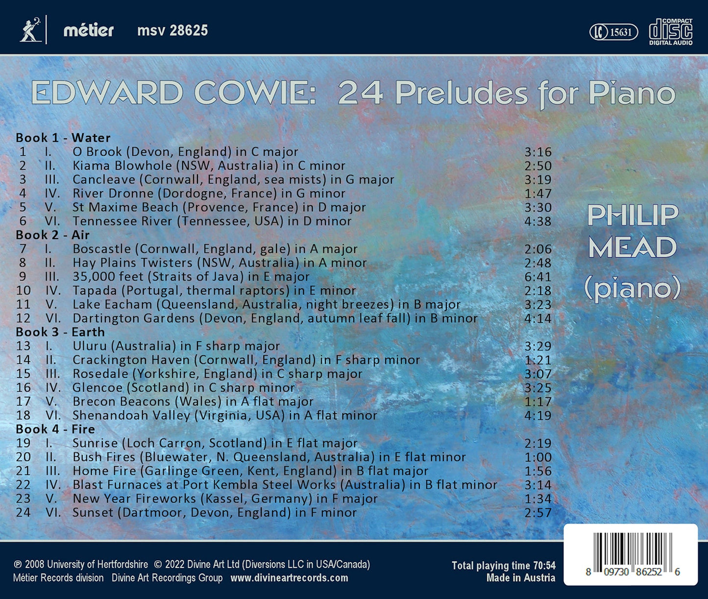 Cowie: 24 Preludes for Piano