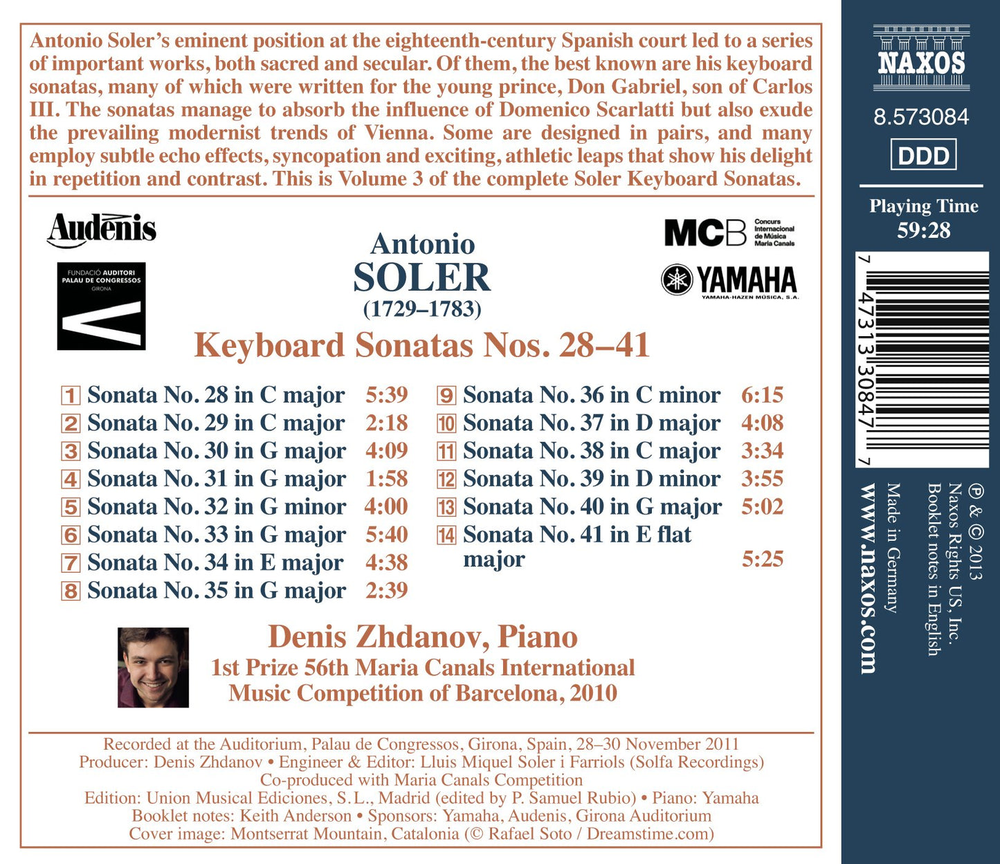 Soler: Keyboard Sonatas Nos. 28-41