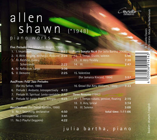 Allen Shawn: Piano Works