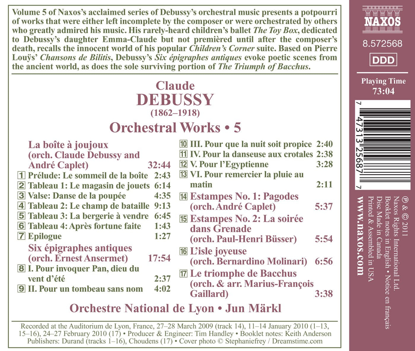 Debussy: Orchestral Works, Vol. 5