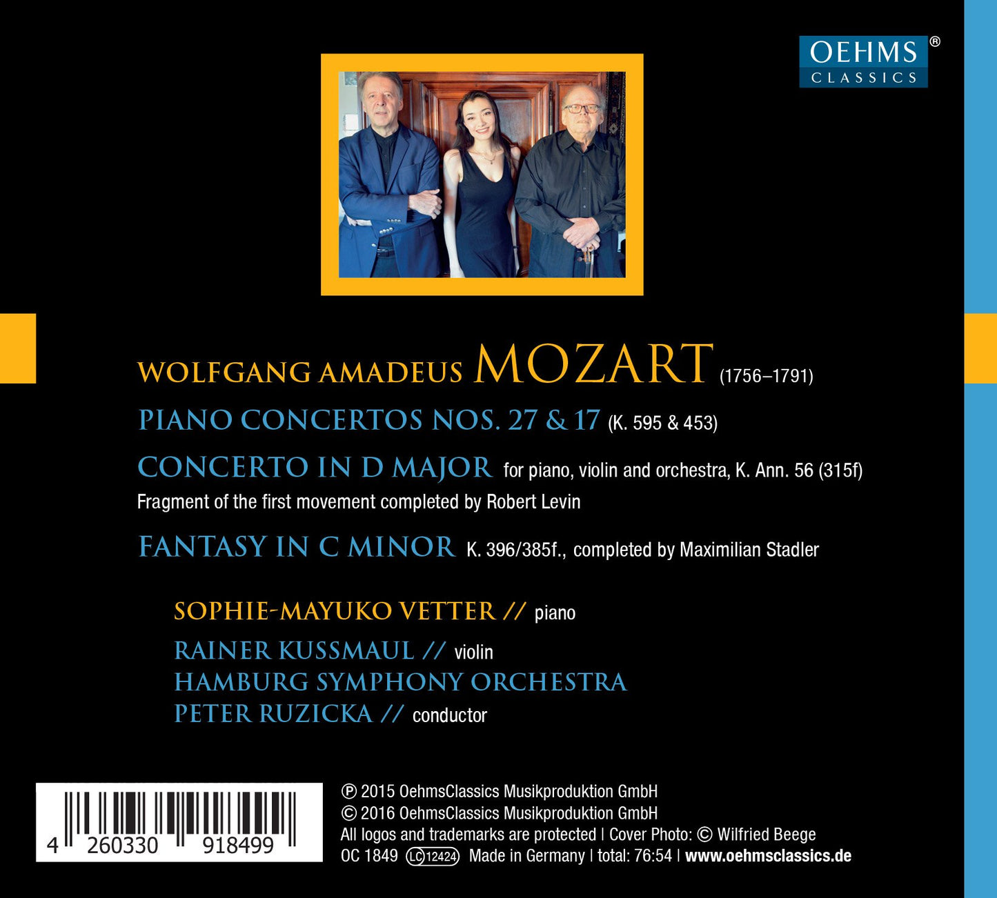 Mozart: Concertos & Fantasia in C Minor, K. 396
