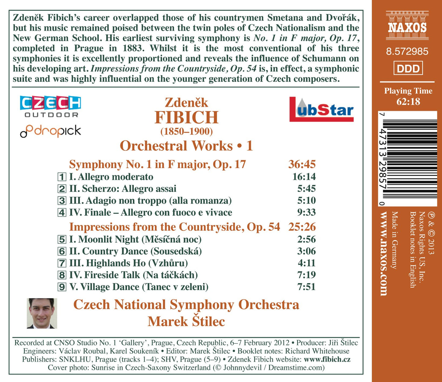 Fibich: Orchestral Works, Vol. 1