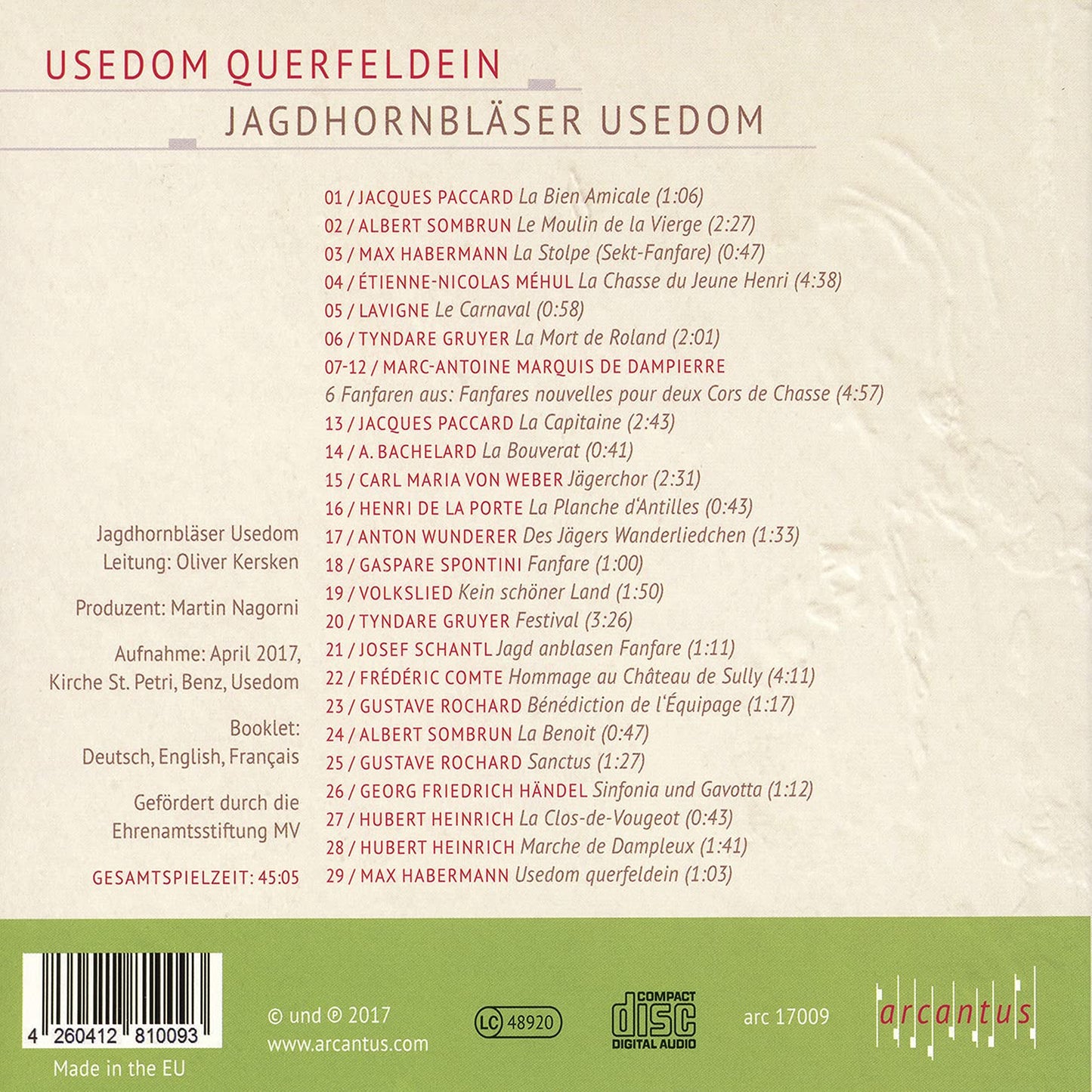 USEDOM QUERFELDEIN