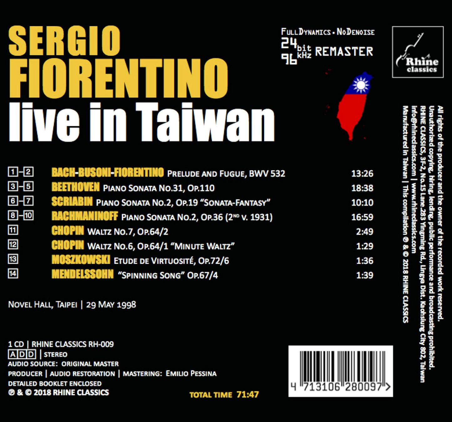 LIVE IN TAIWAN, 1998