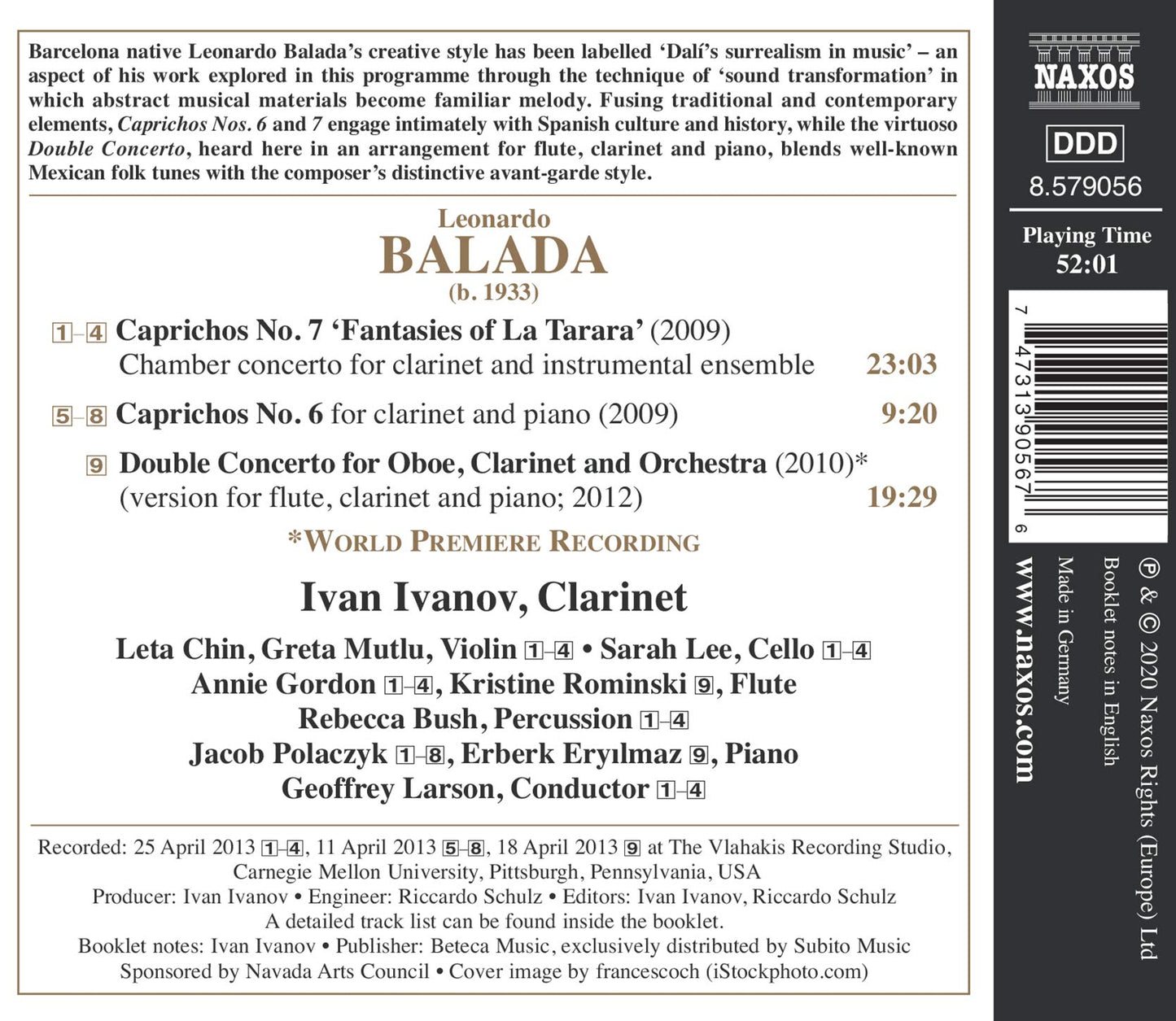 Balada: Works for Clarinet