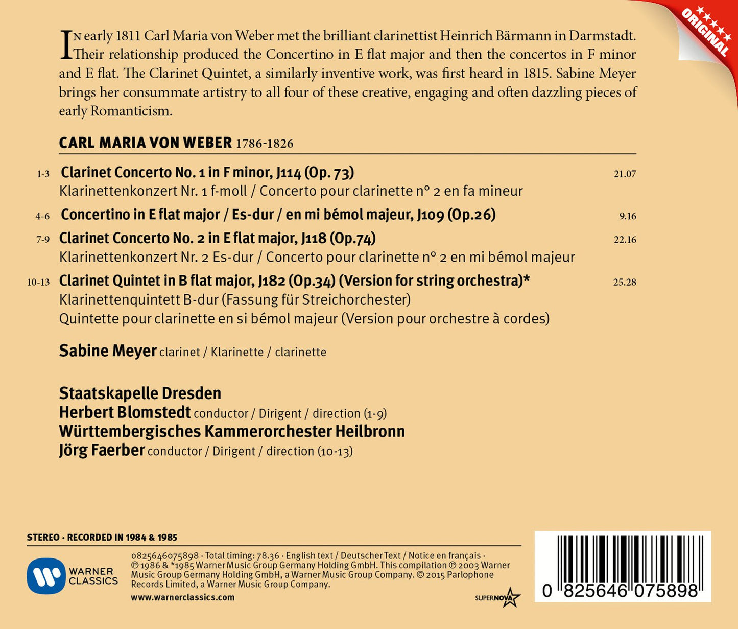 CLARINET CONCERTOS 1 & 2 / CONCERTINO IN E FLAT
