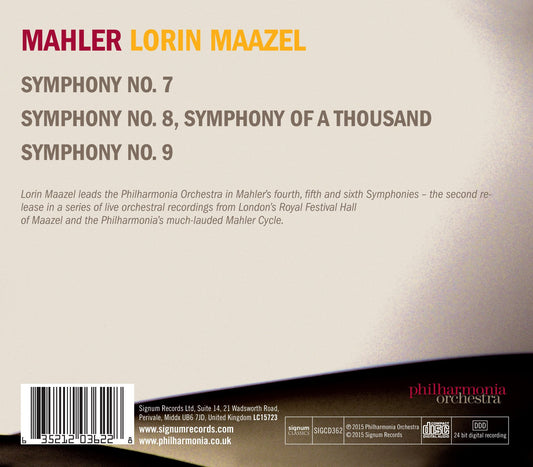 Mahler: Symphonies Nos. 7-9