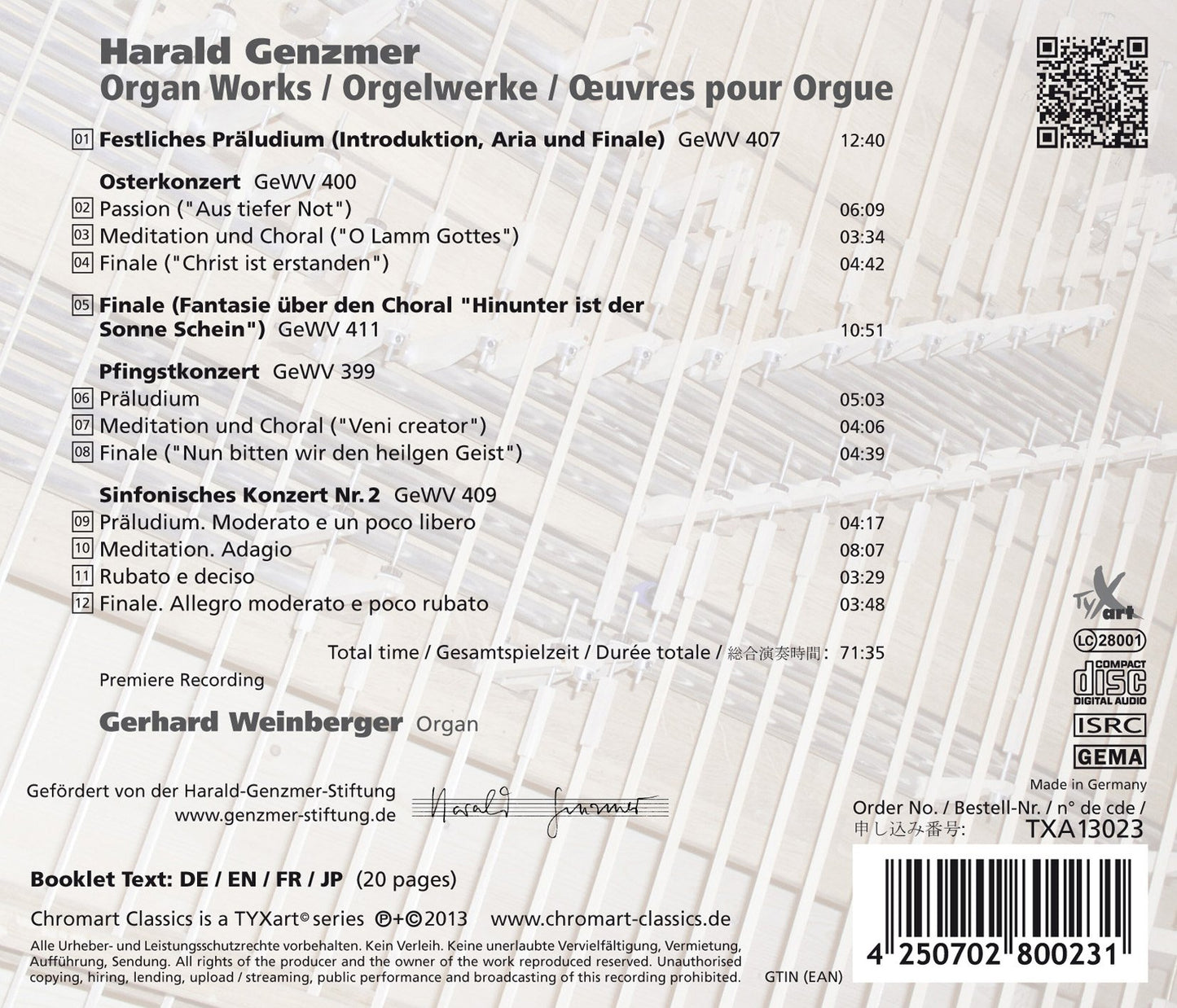 Genzmer: Organ Works