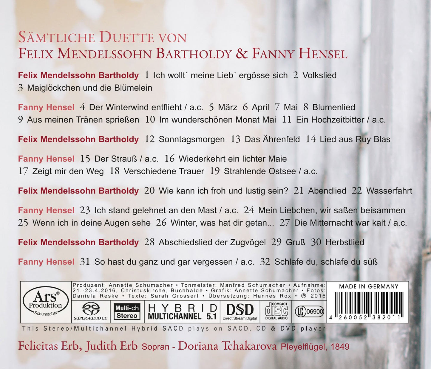 Mendelssohn & Hensel: Duette