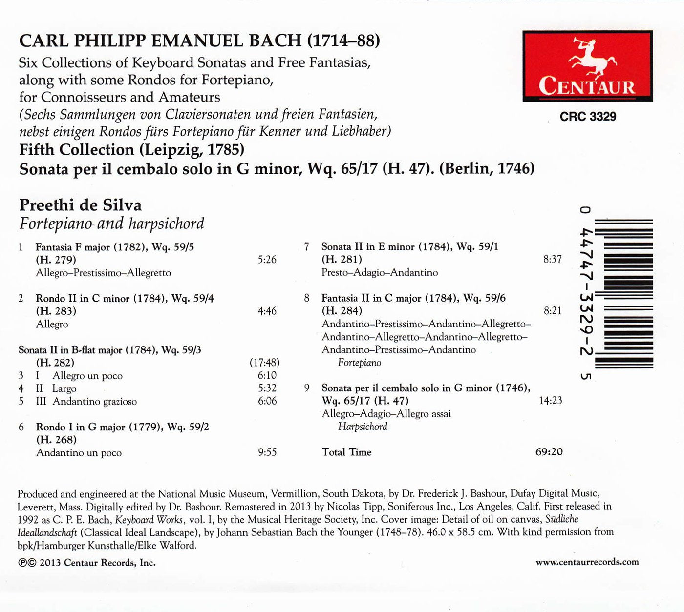 C.P.E. Bach: Works for Connoissuers & Amateurs, 5th Collecti