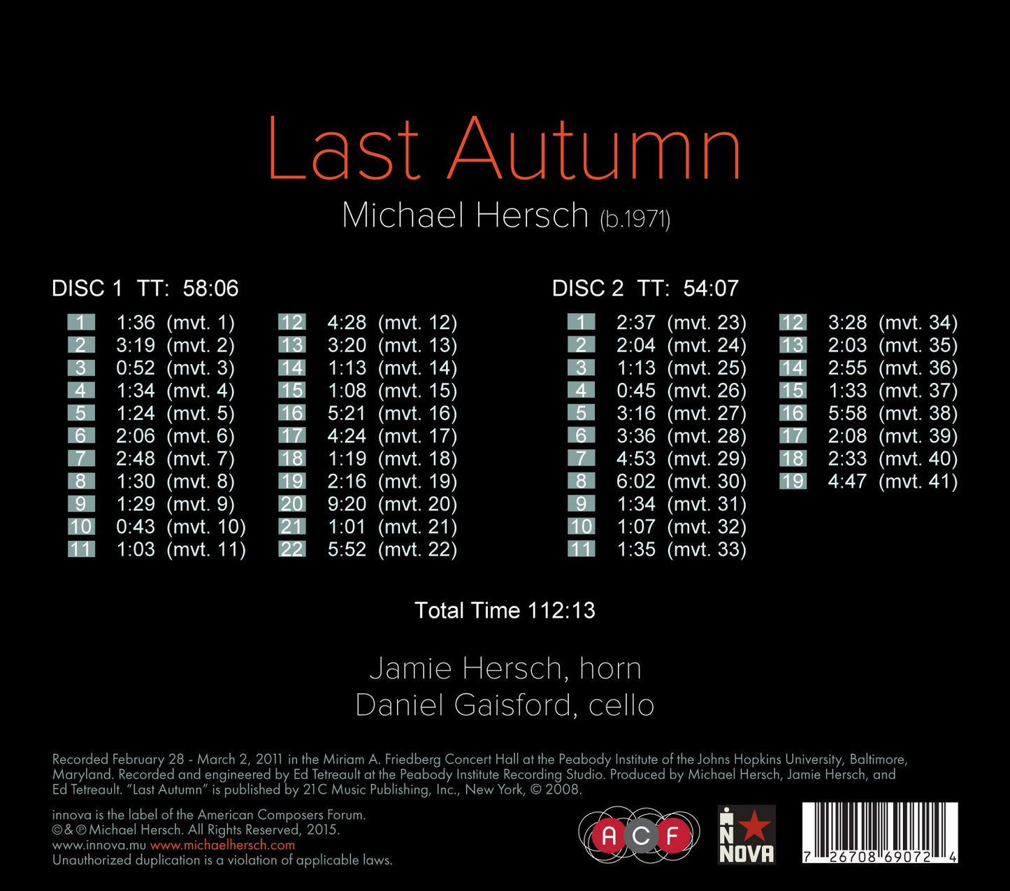 Hersch: Last Autumn