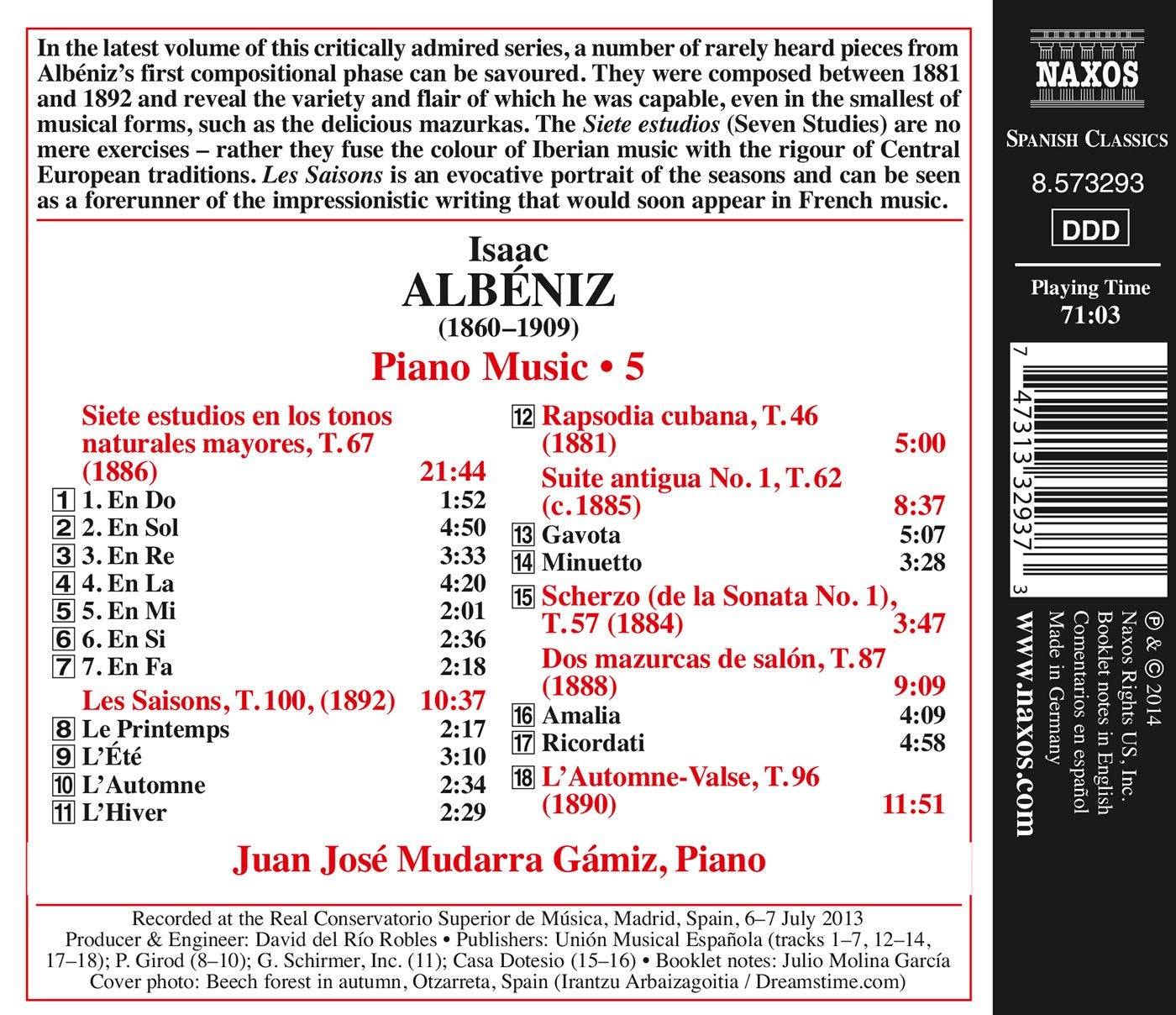 Albéniz: Piano Music, Vol. 5