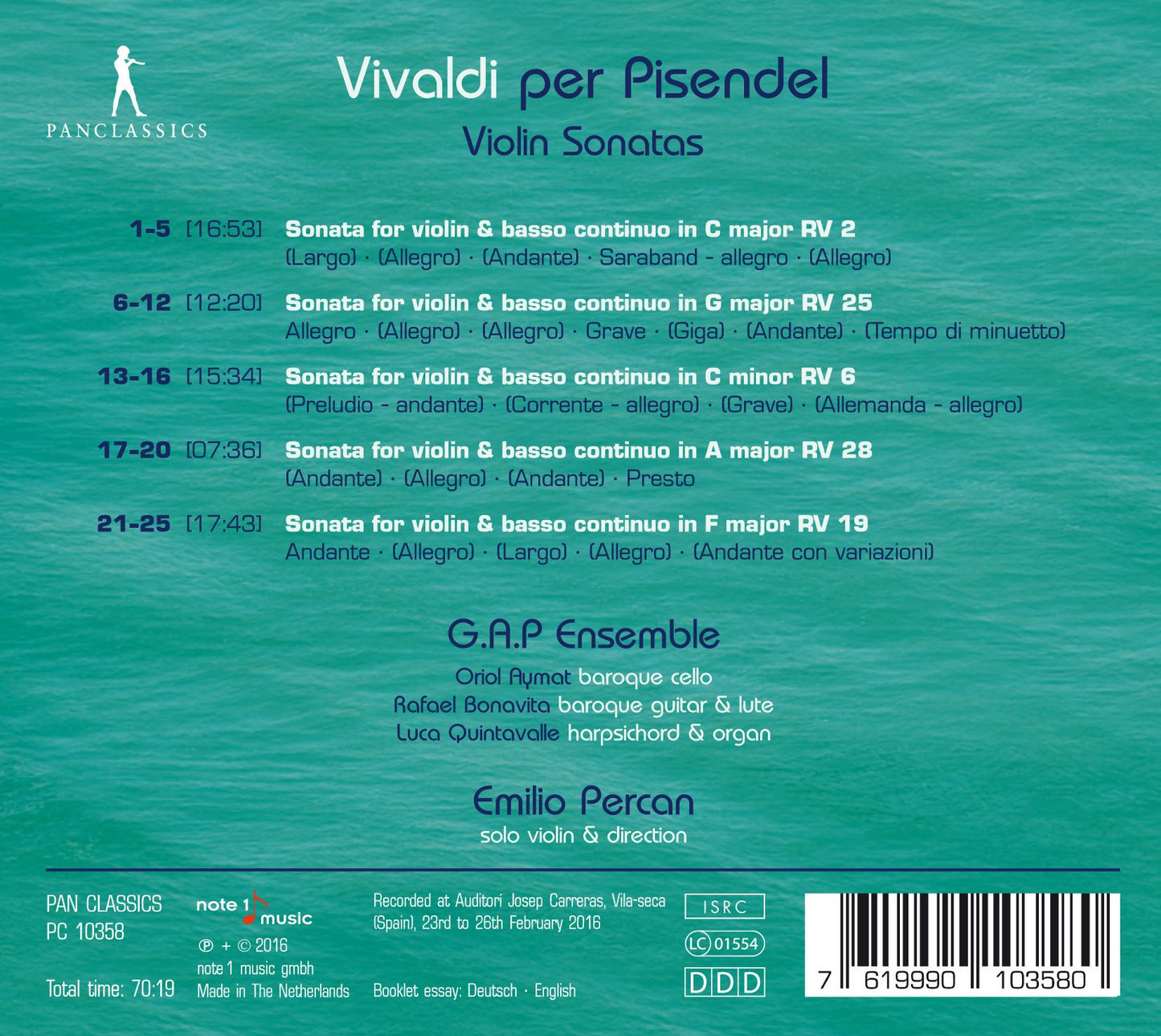 Per Pisendel: Violin Sonatas