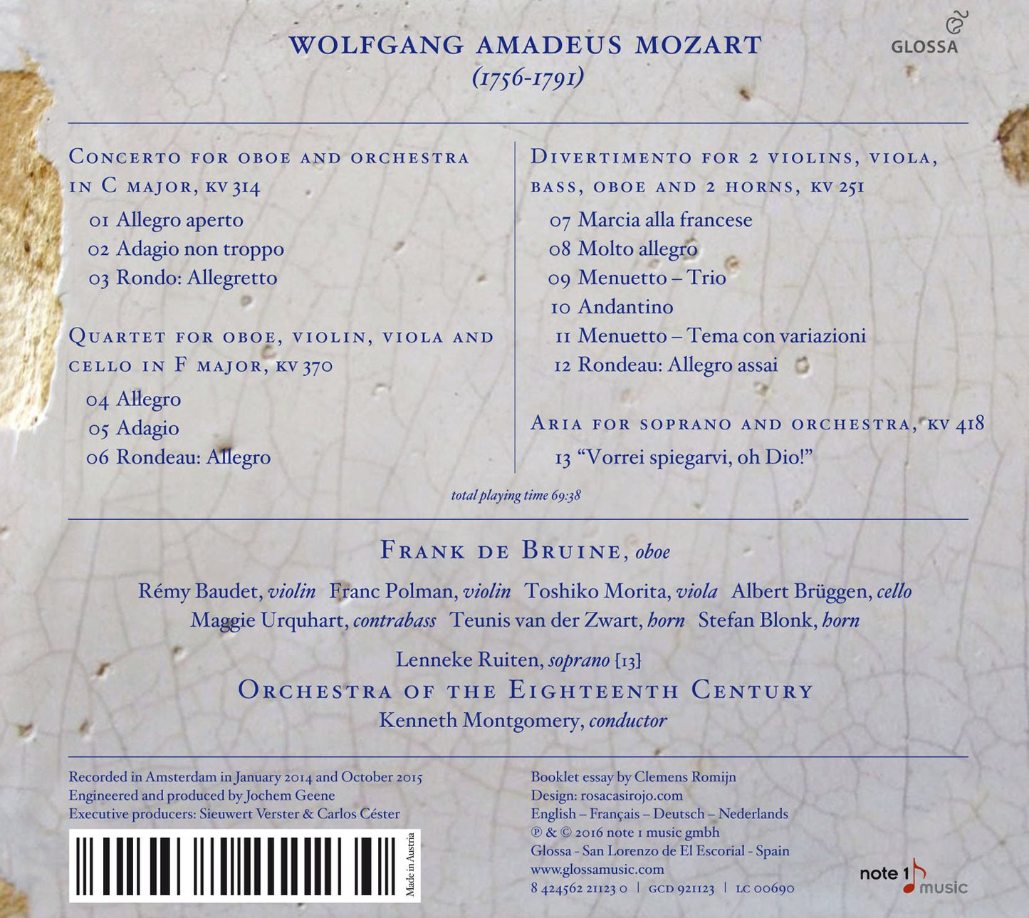 Mozart: Oboe Concerto & Other Works with Oboe