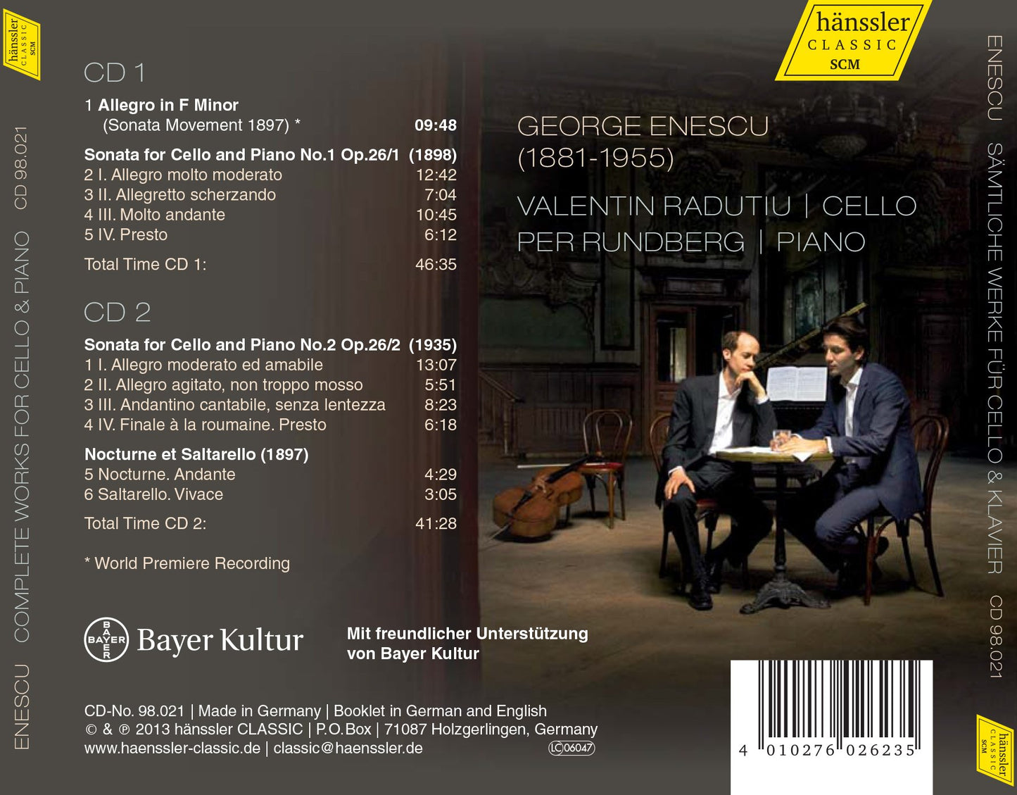 Enescu: Complete Works for Cello & Piano