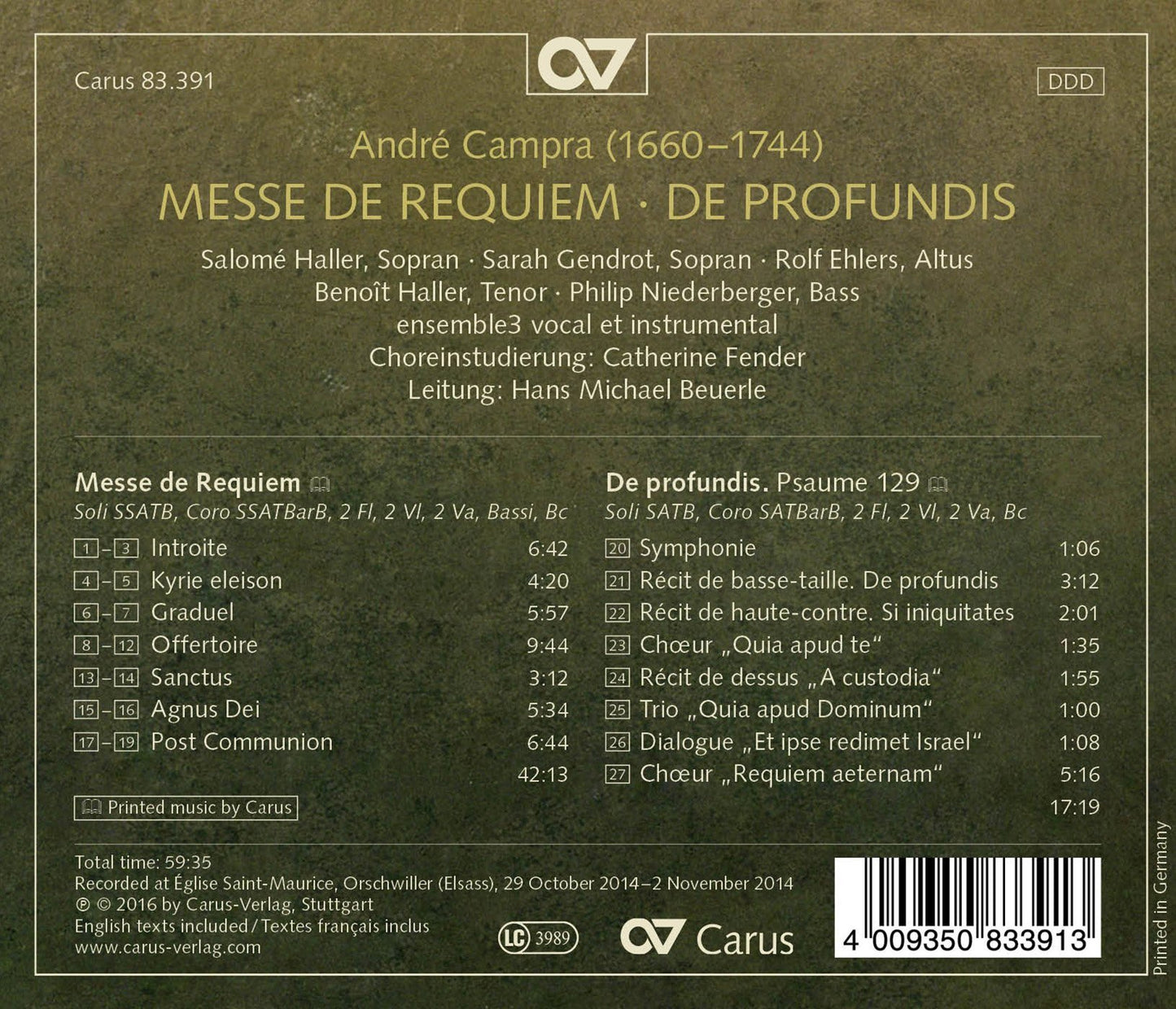 Campra: Messe de Requiem