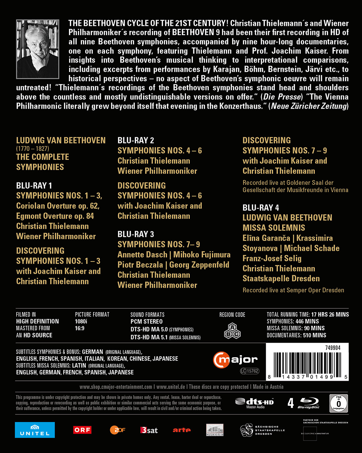Beethoven: Complete Symphonies - Missa Solemnis [Blu-ray]