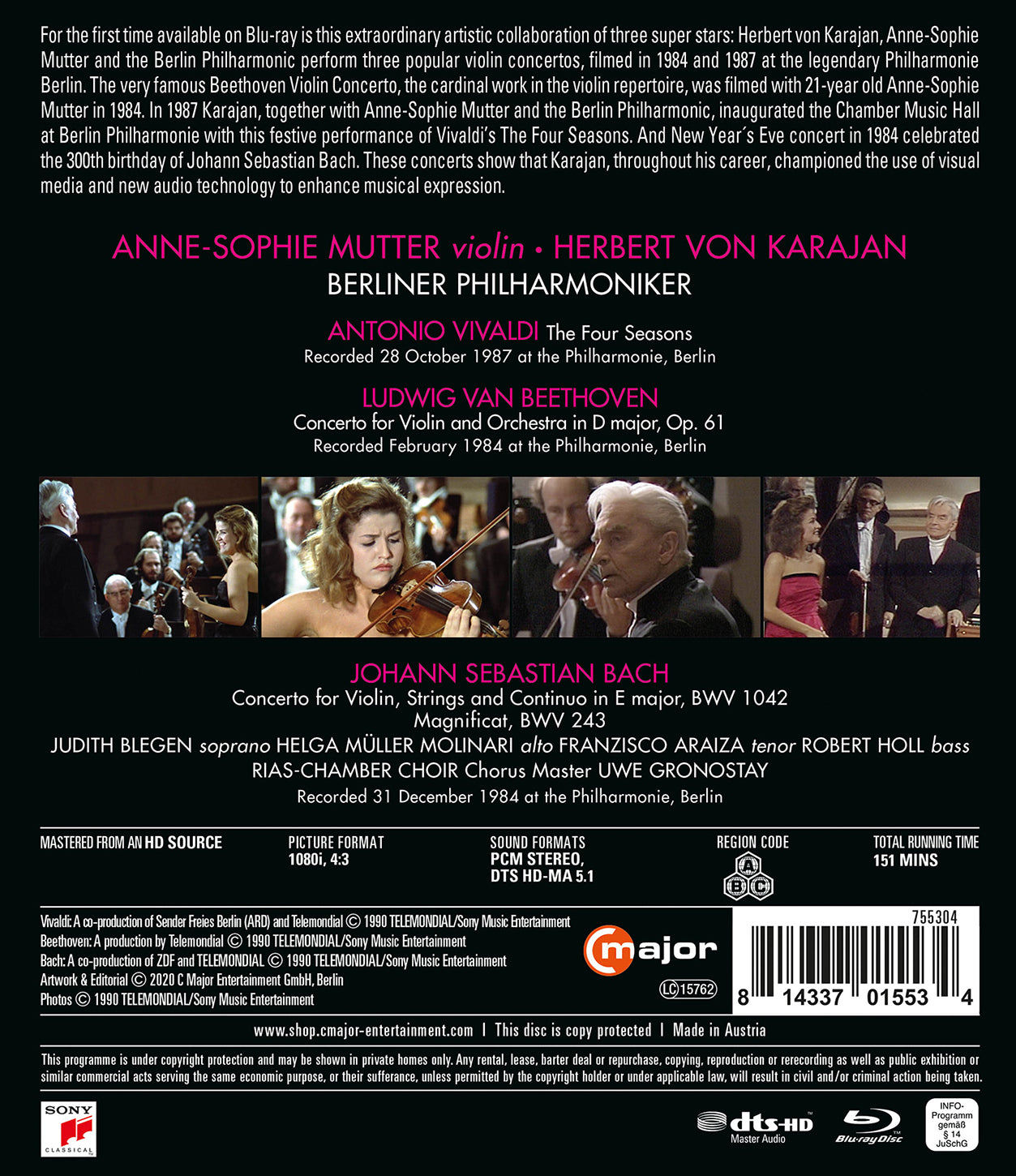 Vivaldi: The Four Seasons - Beethoven: Violin Concerto  [Blu-ray]