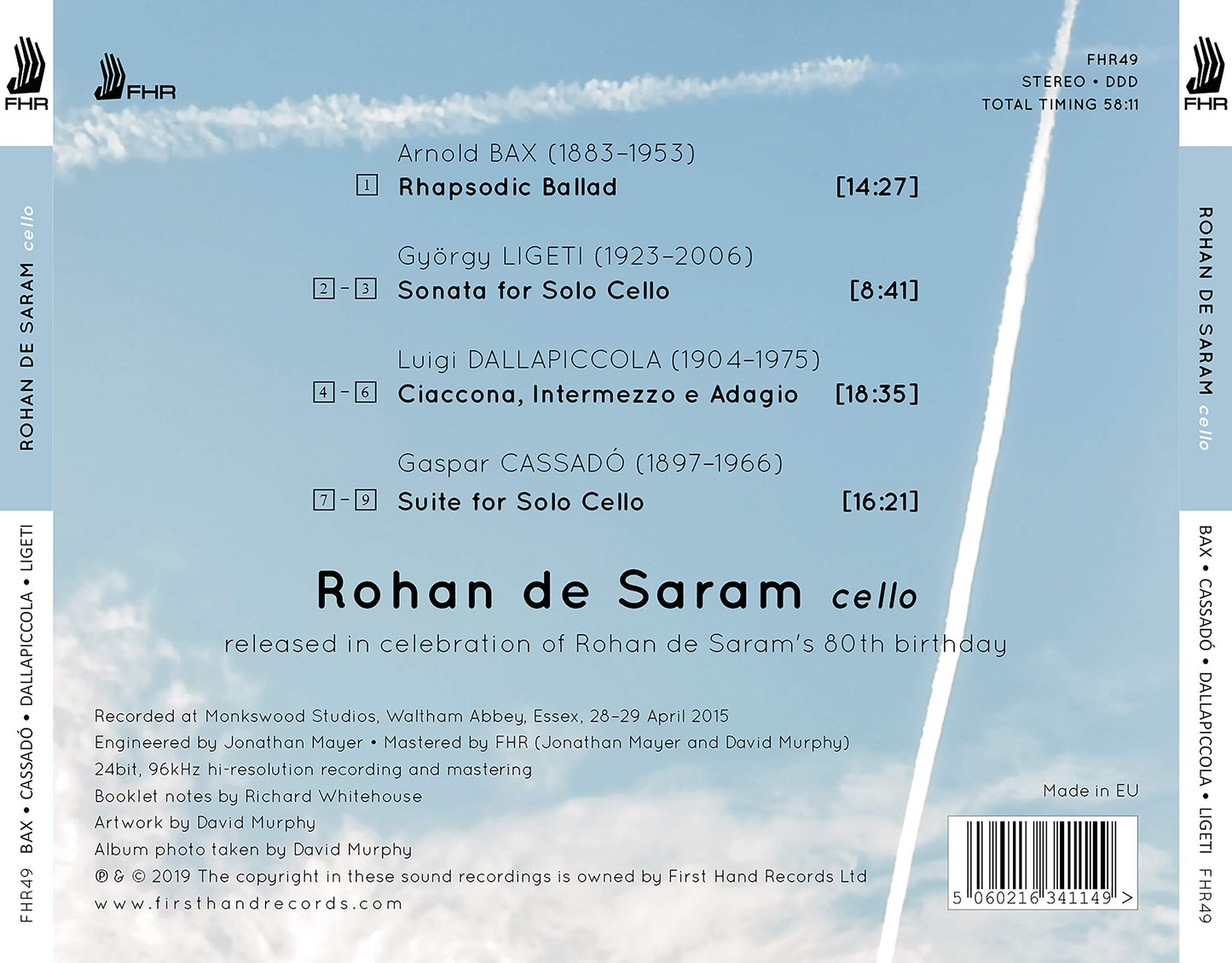 Bax, Cassadó, Dallapiccola & Ligeti: Works for Solo Cello