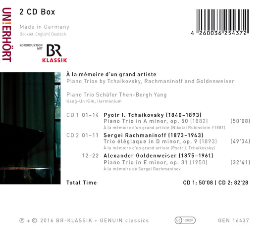 À la mémoire d'un grand artiste: Piano Trios by Tchaikovsky,