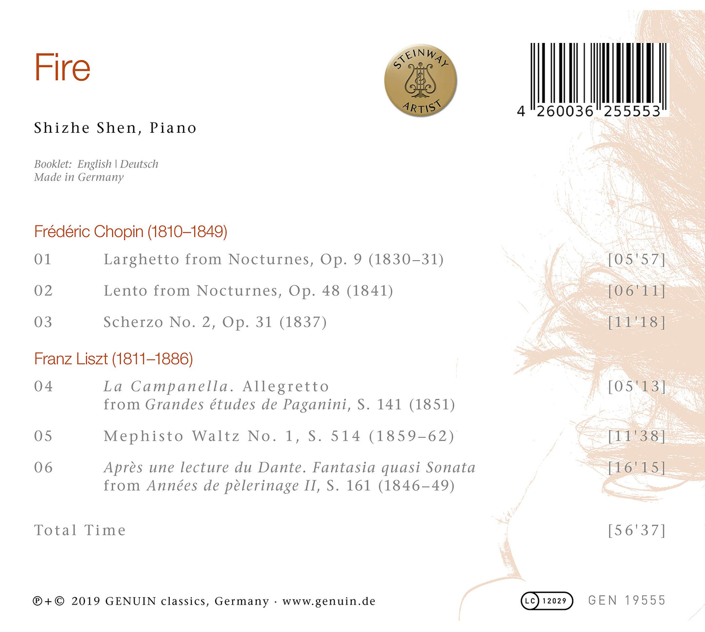 Fire - Works by Frédéric Chopin and Franz Liszt