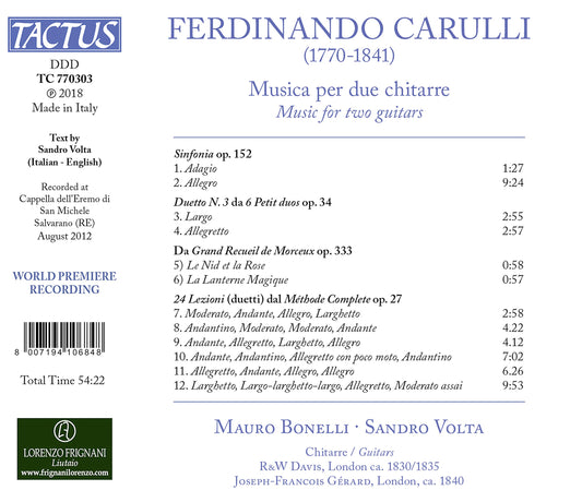 Carulli: Musica per due chitarre