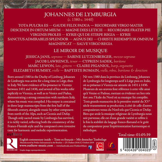 Johannes de Lymburgia: Gaude felix Padua