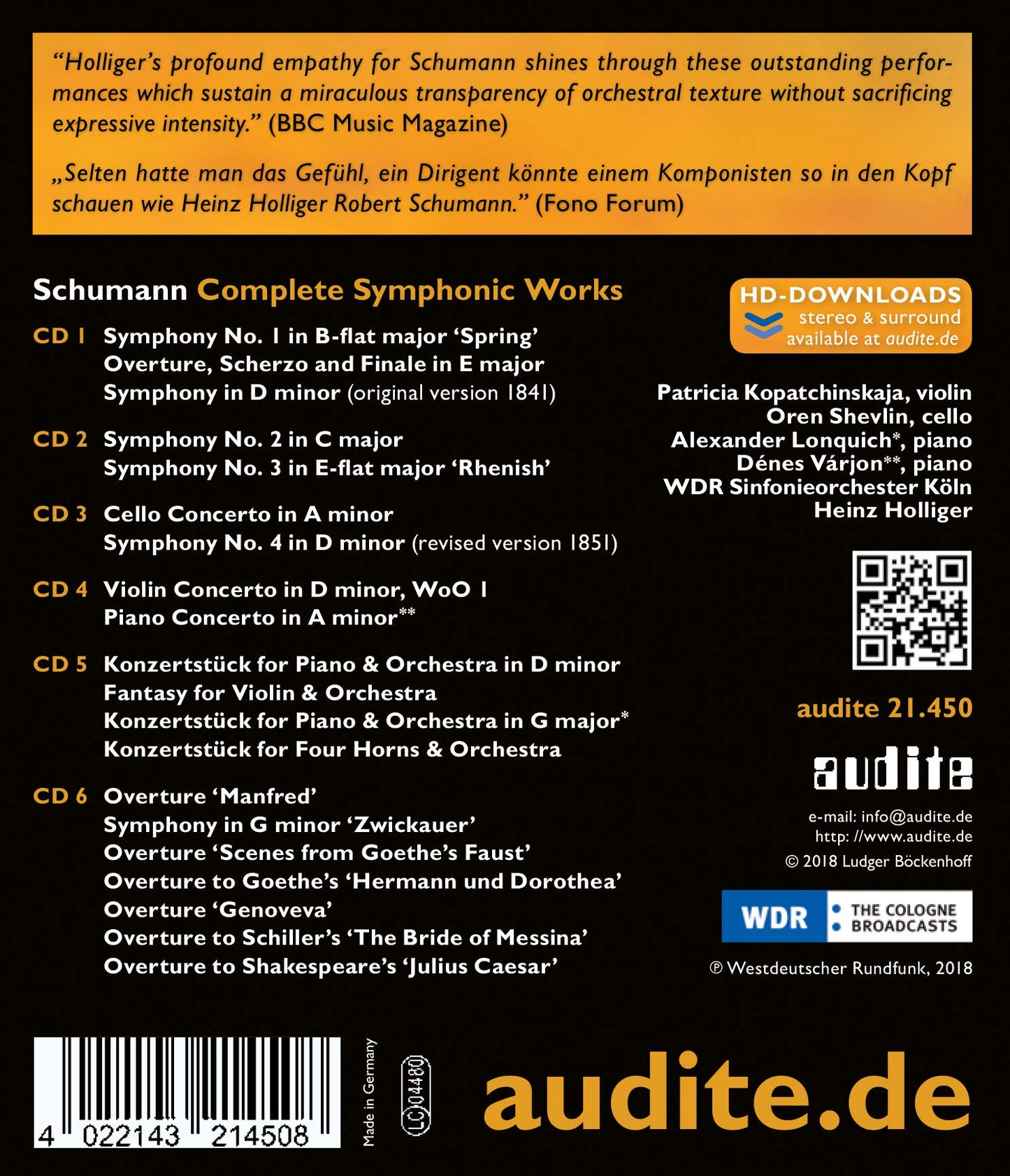 Robert Schumann: Complete Symphonic Works