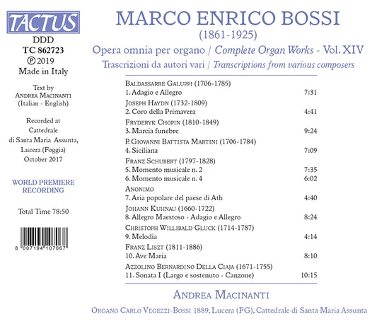 Bossi: Opera omnia per organo, Vol. 14
