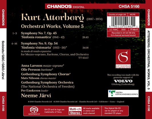 Atterberg: Orchestral Works, Vol. 5