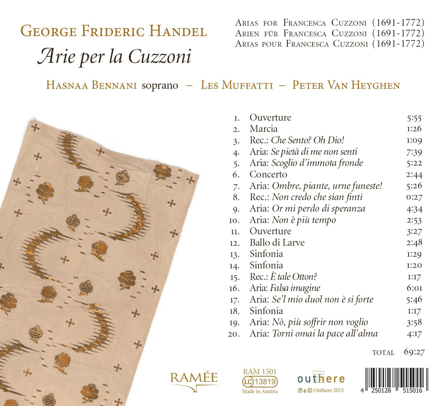 Handel: Arie per la Cuzzoni