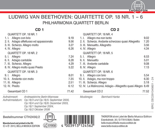 QUARTETTE OP. 18 NR. 1,6