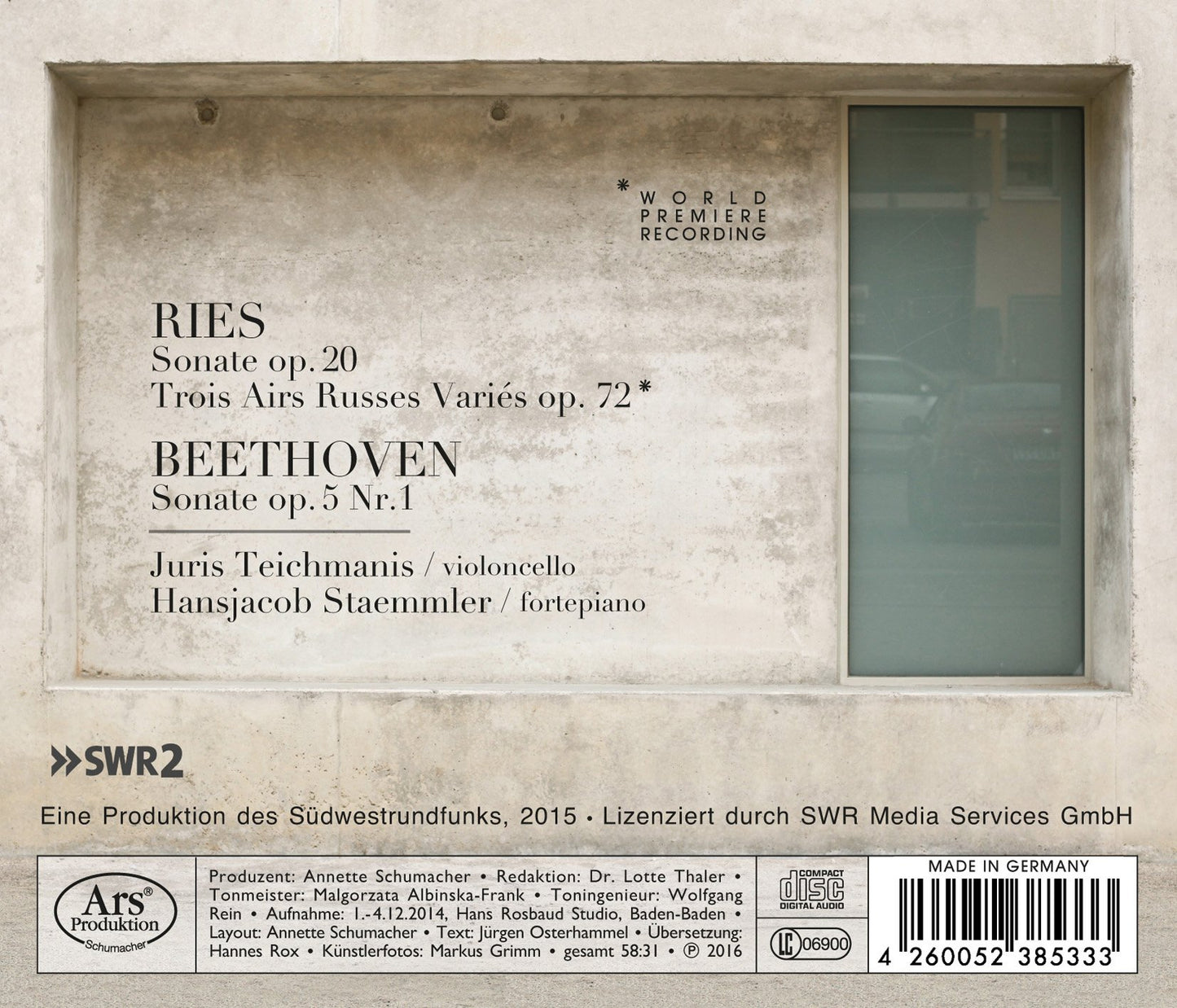 Beethoven & Ries: Cello Works