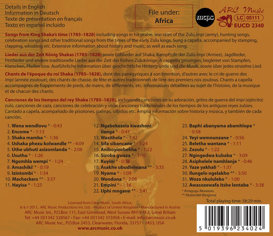 Traditional Zulu Music: Songs of King Shaka
