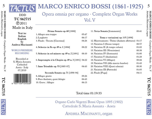 Bossi: Opera omnia per organo, Vol. 5