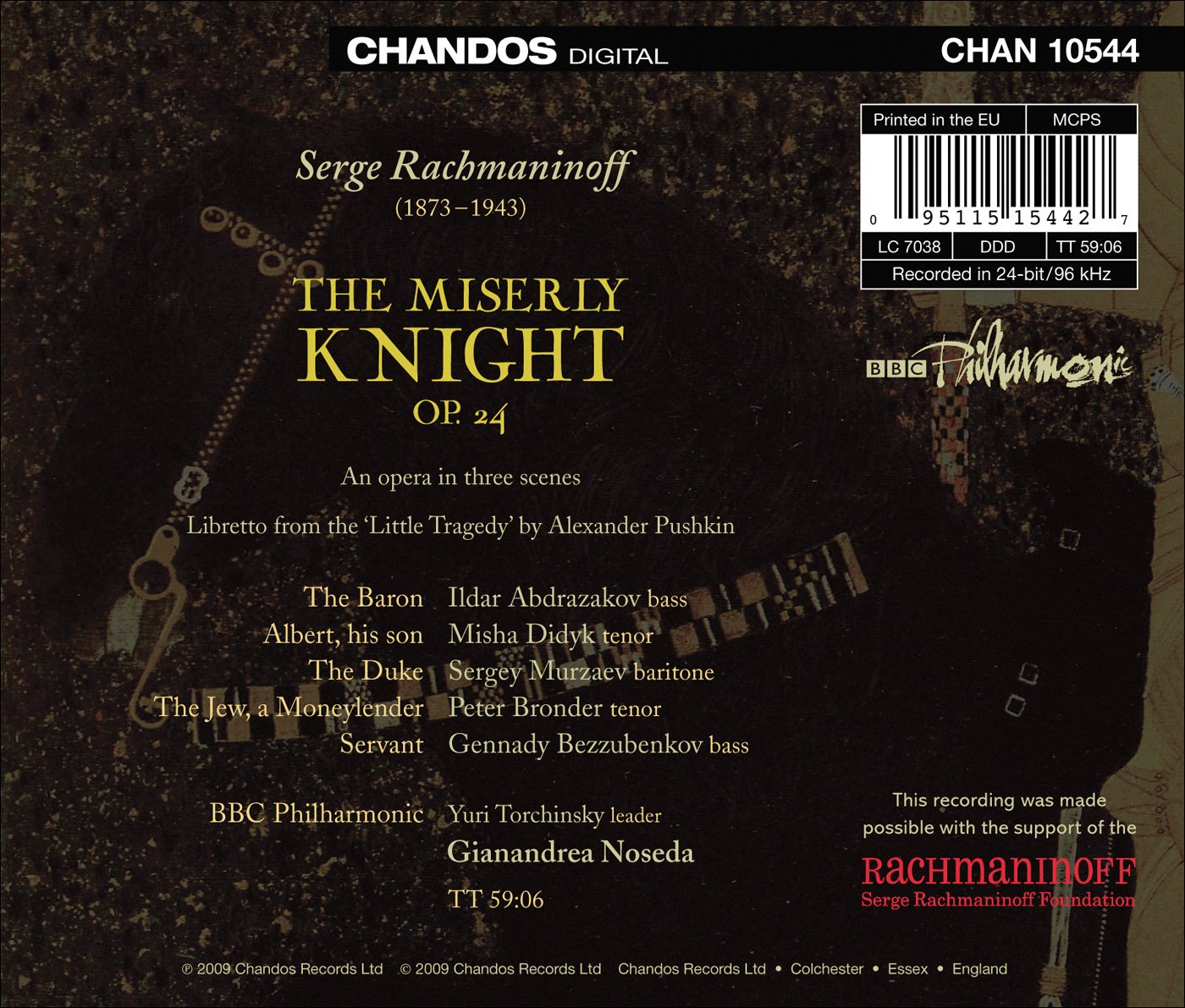 Rachmaninov, S.: Miserly Knight (The) [Opera]