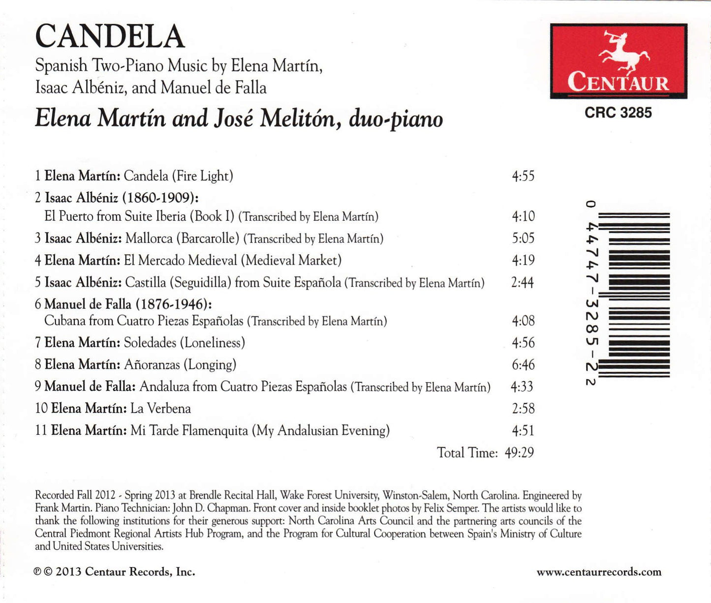 Candela: Spanish Two-Piano Music