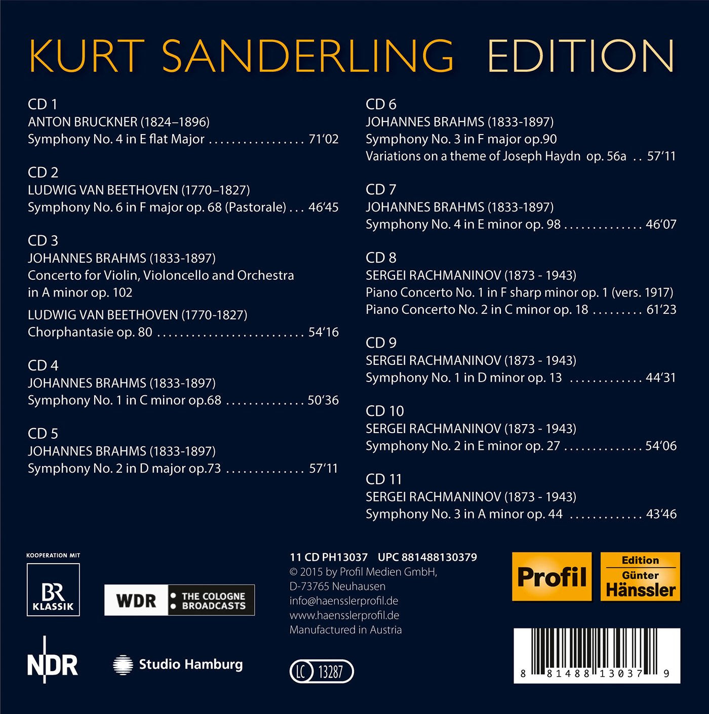 Kurt Sanderling Edition