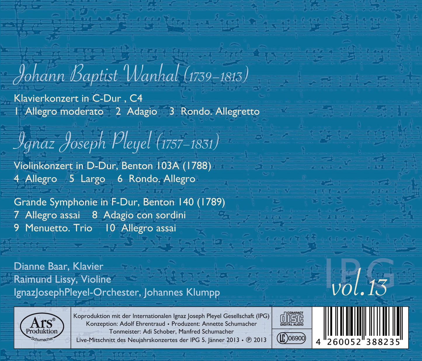 Vanhal & Pleyel: Concerti & Symphonie (Live)