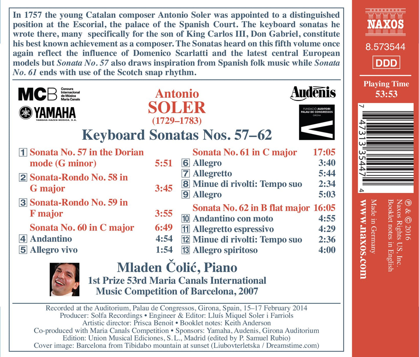 Soler: Keyboard Sonatas, R. 57-62