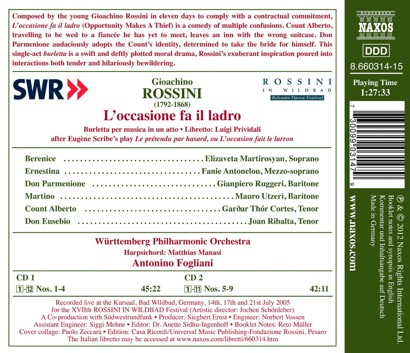 Rossini: L'occasione fa il ladro