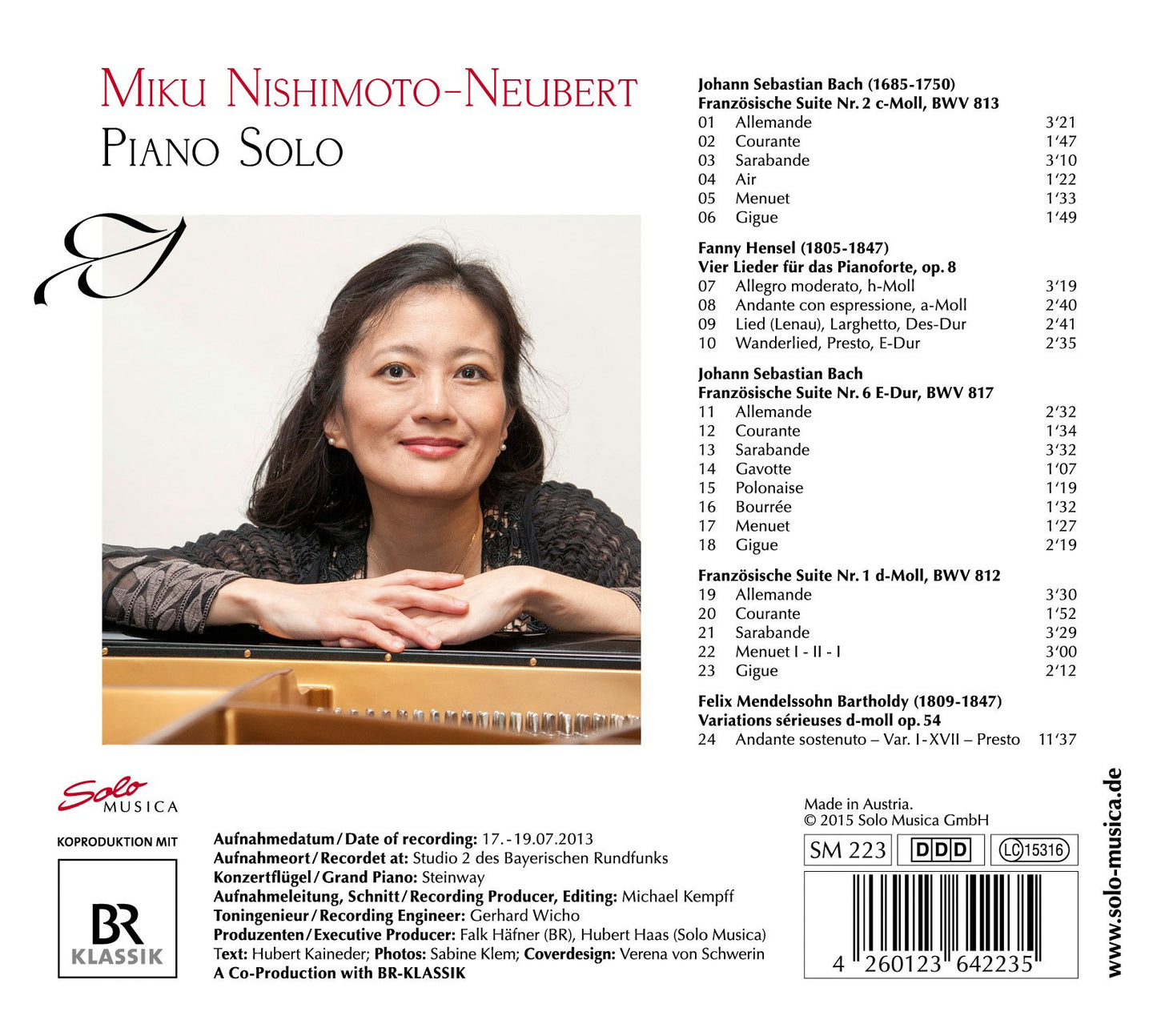 Piano Solo: Works by Bach, Mendelssohn & Mendelssohn-Hensel