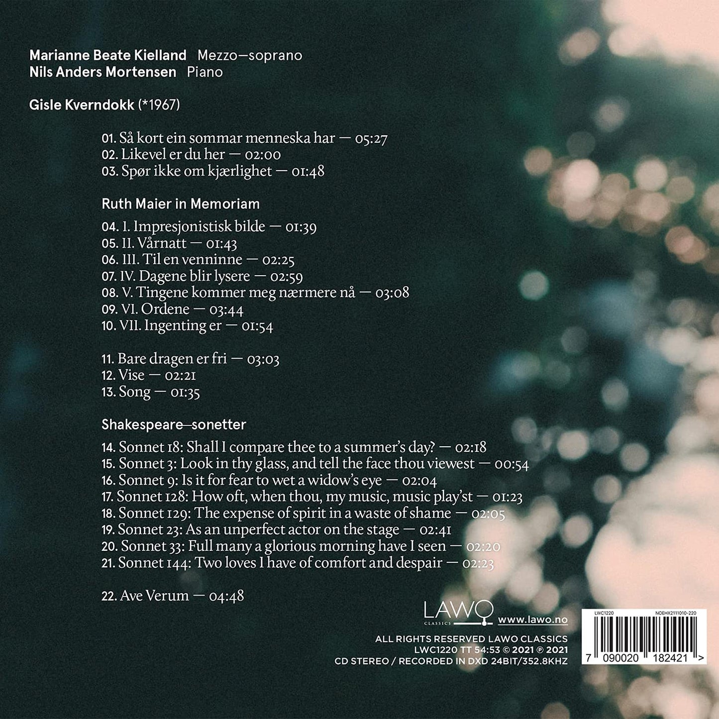 Så kort ein sommar menneska har - Songs by Gisle Kverndokk